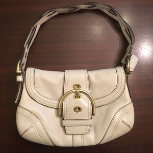 SOLD ON MERCARI Coach leather off white ivory bag